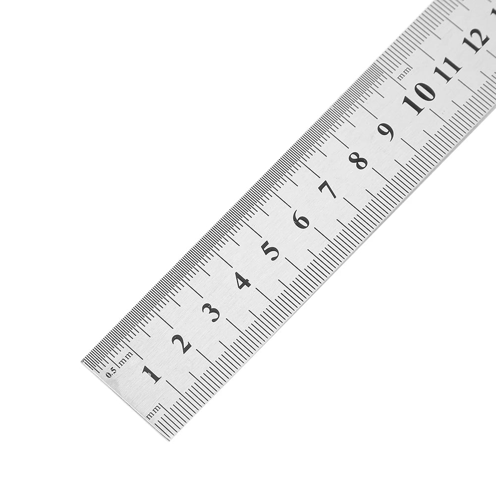 Stainless Steel Ruler – Double-Sided Metal Straight Ruler (150mm-500mm) Divina Constitutio