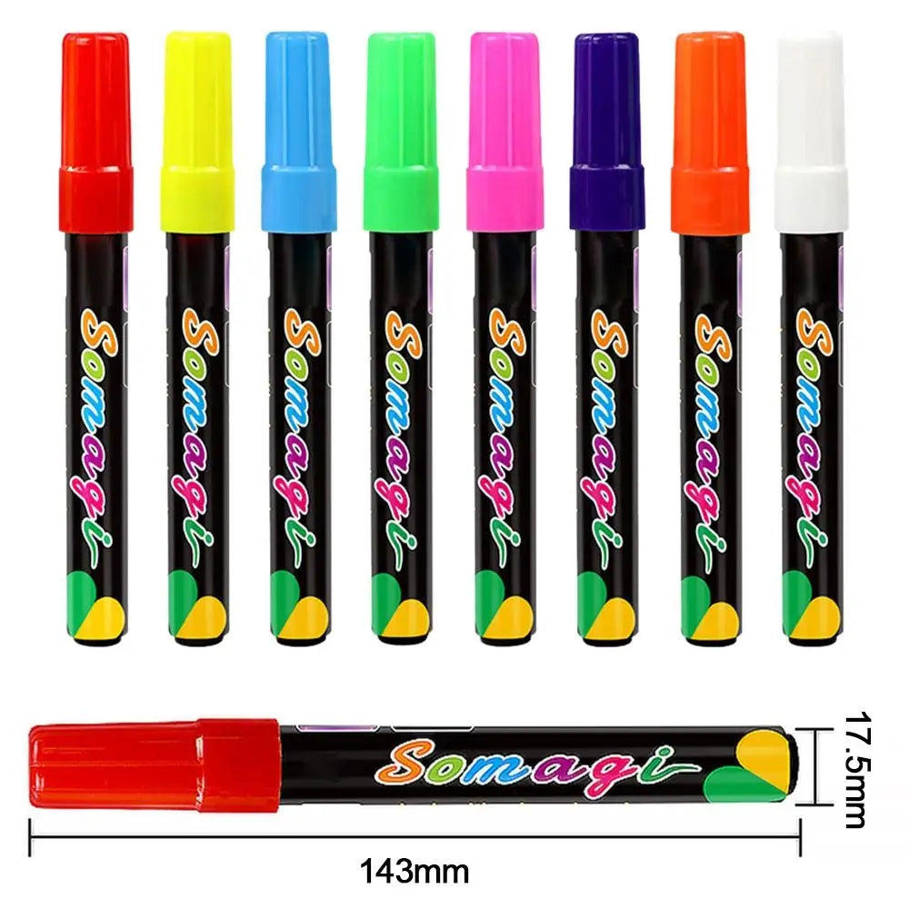 Erasable Liquid Chalk Marker Pens – Multi-Color Fluorescent Highlighters Kairos & Co.