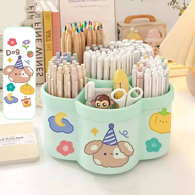 Large Capacity 360° Rotating Pen Holder & Desktop Organizer Kairos & Co.