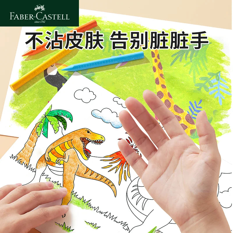 Faber-Castell Erasable Plastic Crayons – 12/24 Colors with Eraser & Sharpener Divina Constitutio