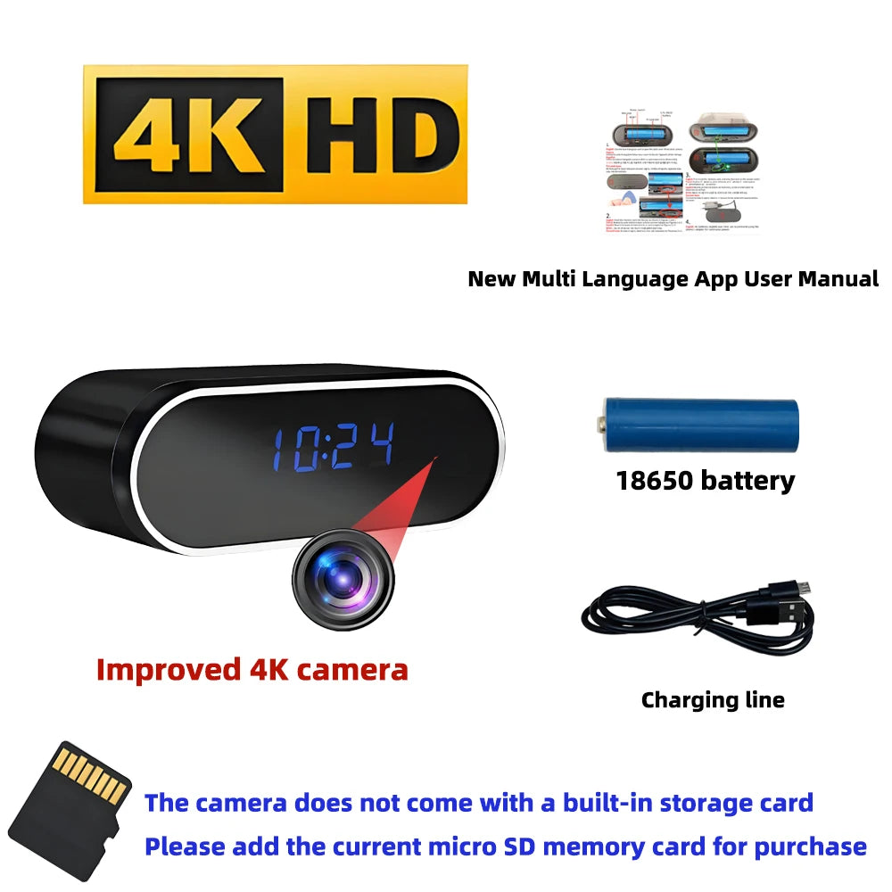 New 4K HD WiFi Wireless Mini Camera, Supporting Remote Viewing, Infrared Night Vision, Motion Detection, and Home Mini Cameras Divina Constitutio