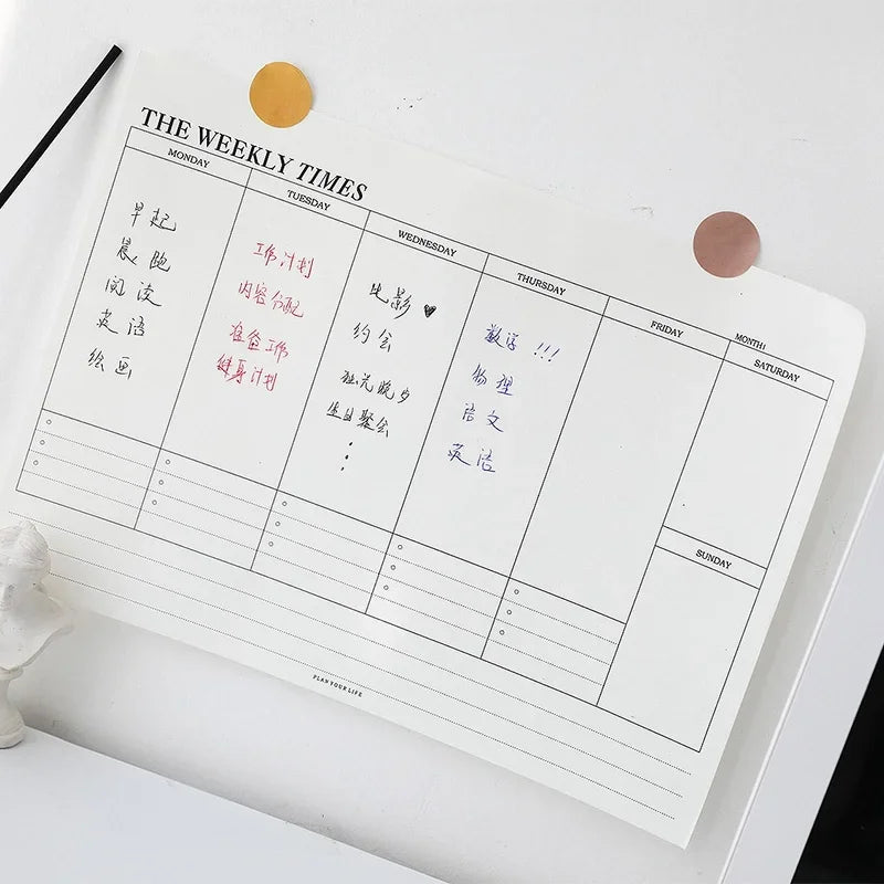 Weekly/Monthly Planner Notebook – Undated Study & Office Agenda Divina Constitutio