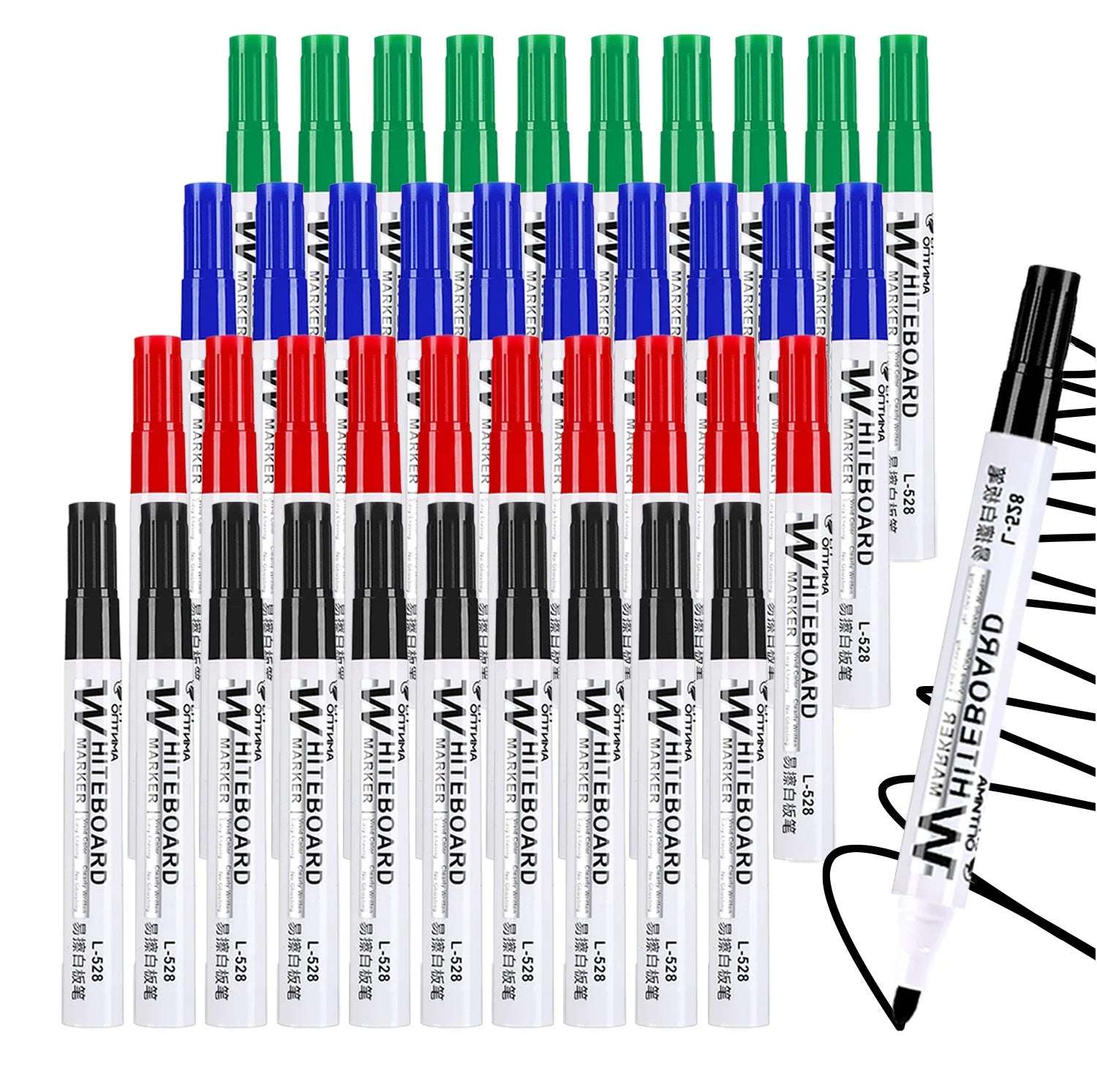 4-Color Dry Erase Markers – Non-Toxic Whiteboard Pens for Office, School & Home Kairos & Co.