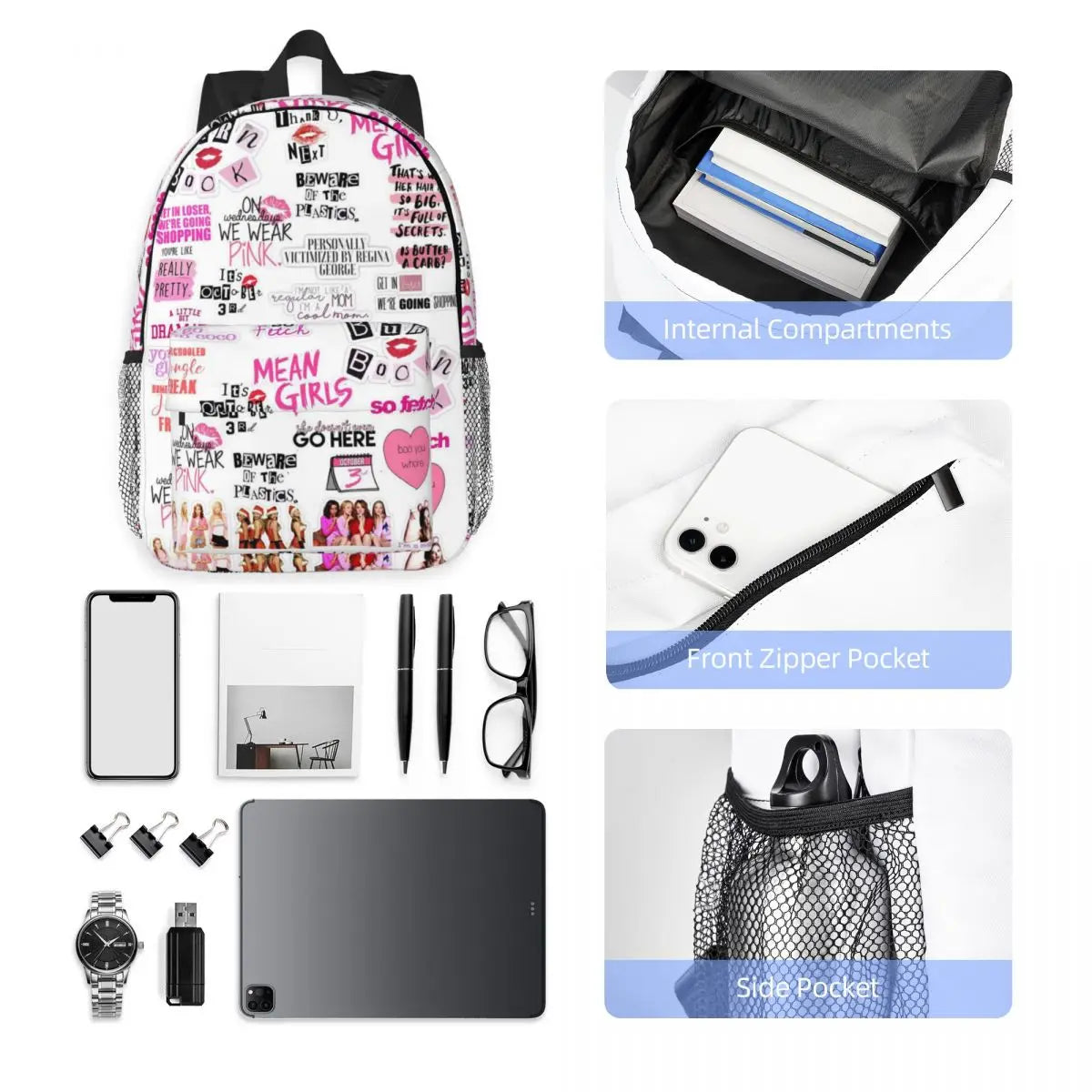 Burn Book-Inspired Backpack – Mean Girls-inspired School Bag Divina Constitutio