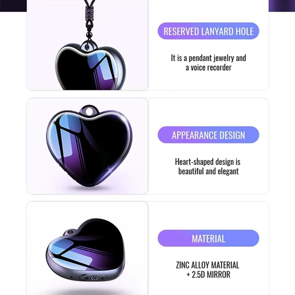 HeartMemo™ Recorder Necklace ❤️🎙️ — Capture Every Important Moment ALiandream Audio Official Store