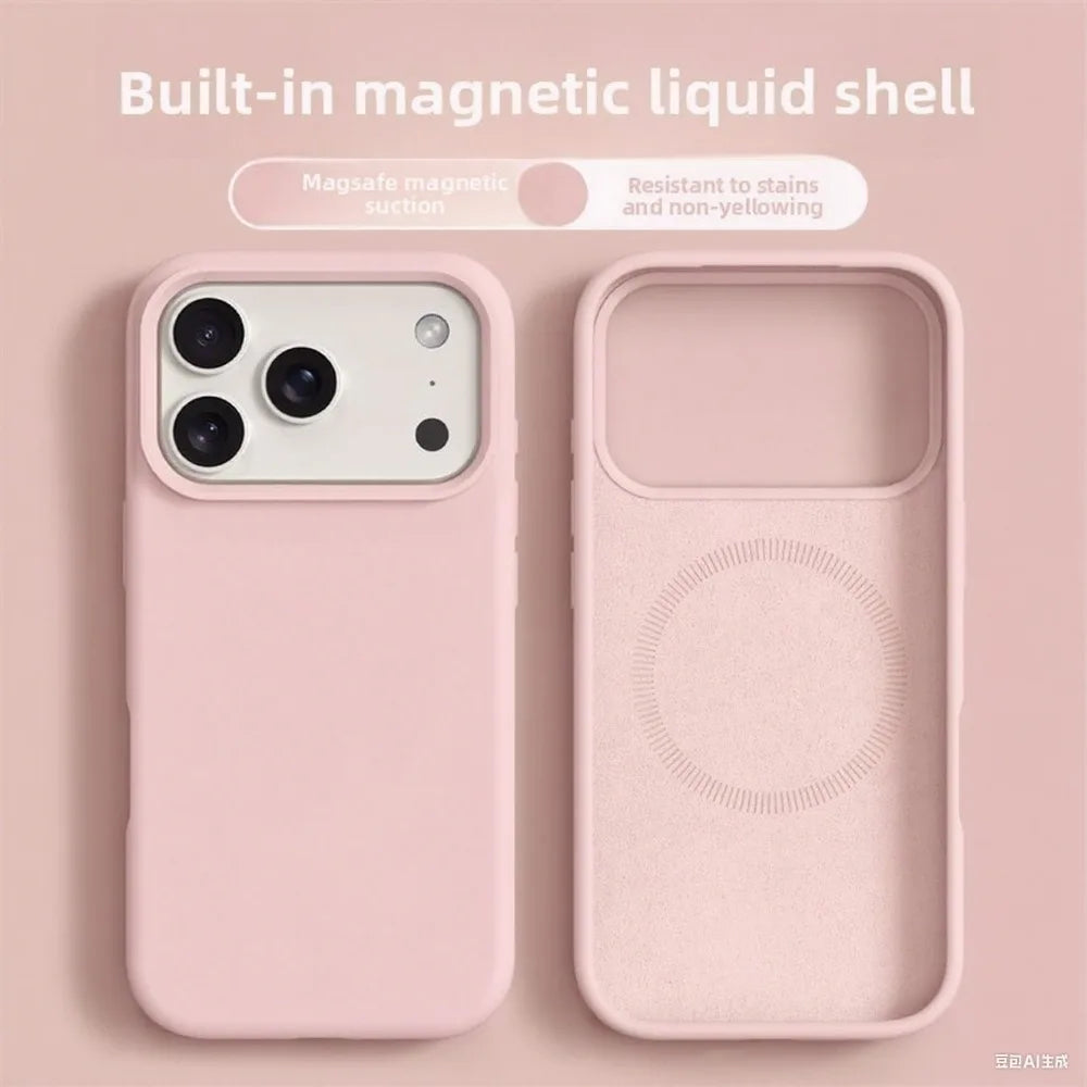 Magnetic Liquid Silicone Case for iPhone 17 & iPhone 16 Pro Max – Soft Bumper Protective Cover Kairos & Co.