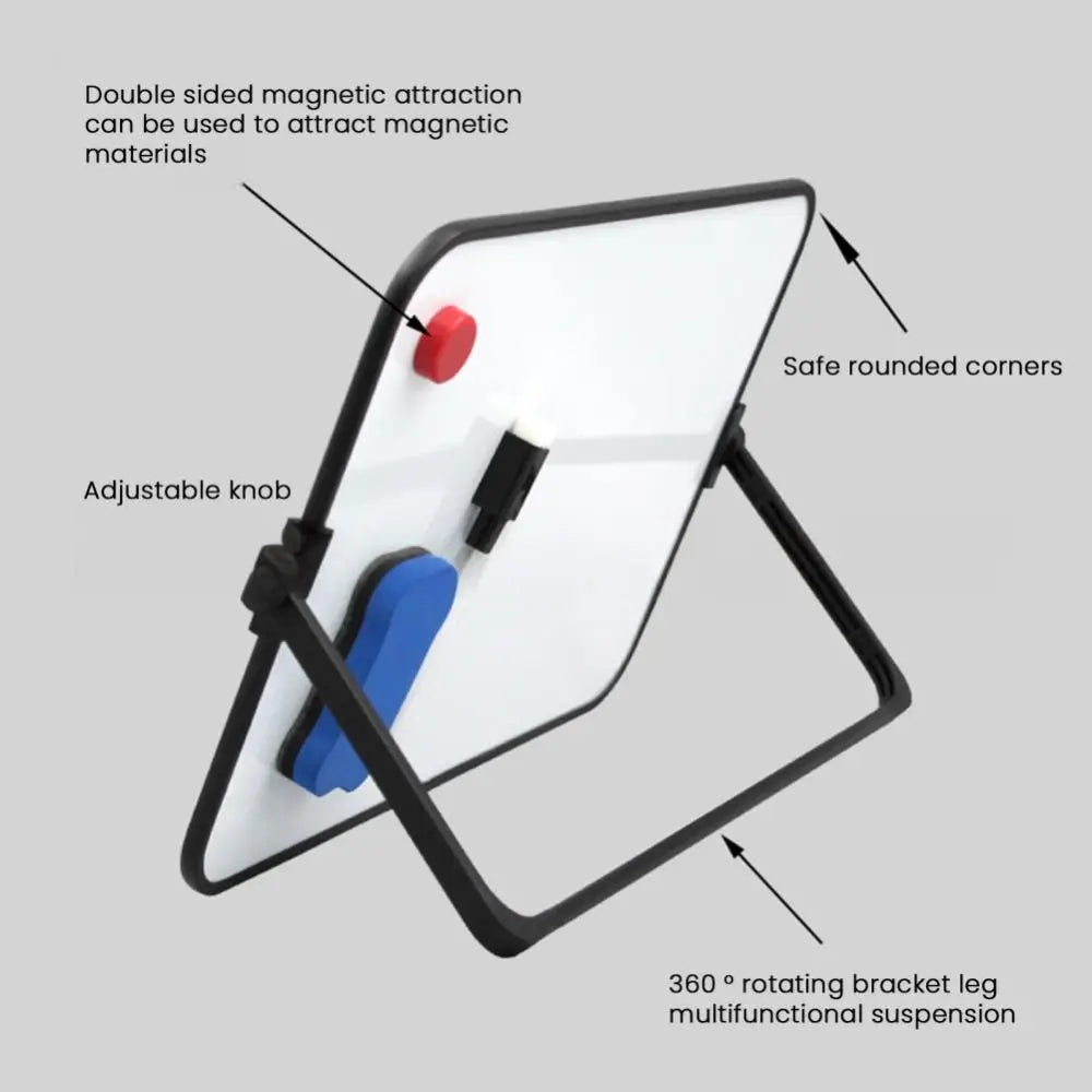 Double-Sided Desktop Whiteboard with Stand – Portable Magnetic Dry Erase Board Kairos & Co.