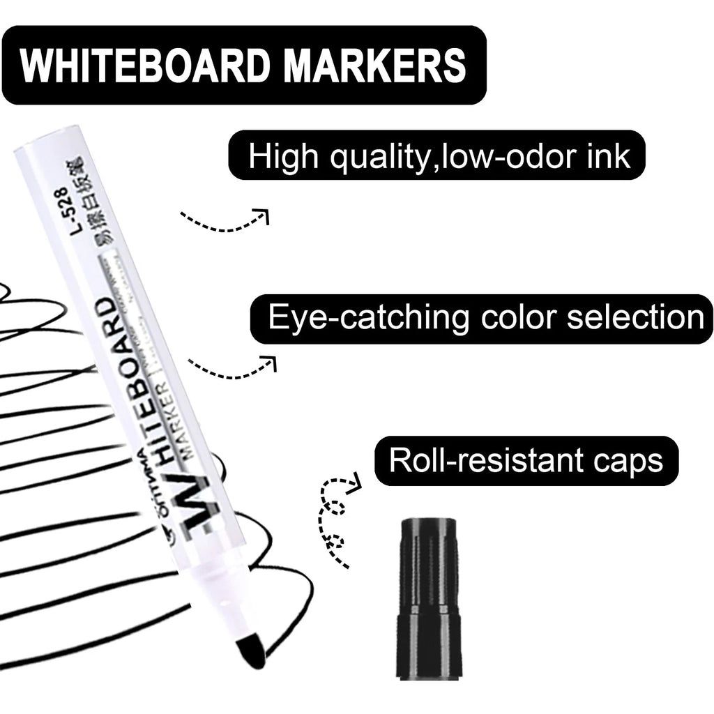 4-Color Dry Erase Markers – Non-Toxic Whiteboard Pens for Office, School & Home Kairos & Co.