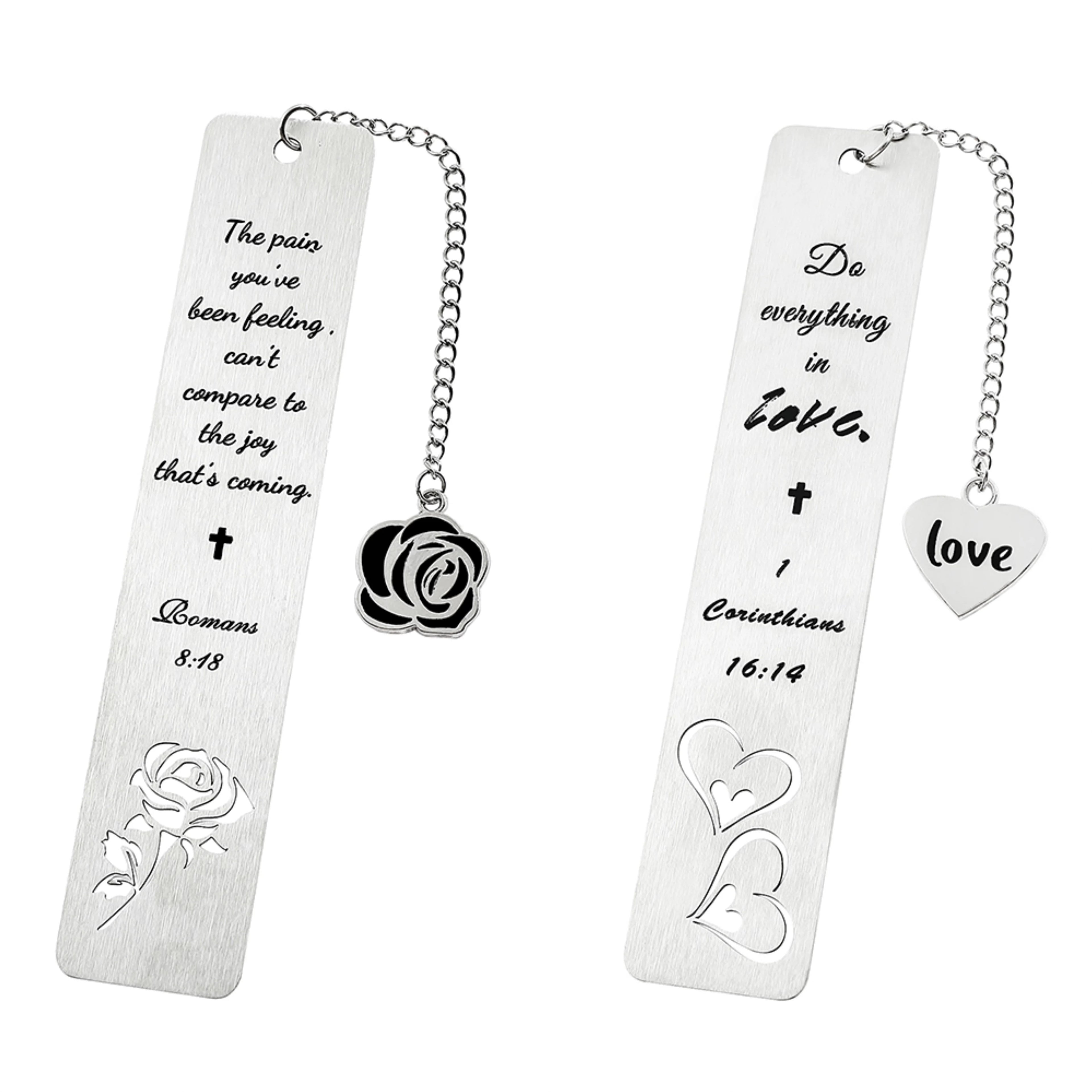 Cross Charm Metal Bookmark – Faith-Inspired Gift Divina Constitutio