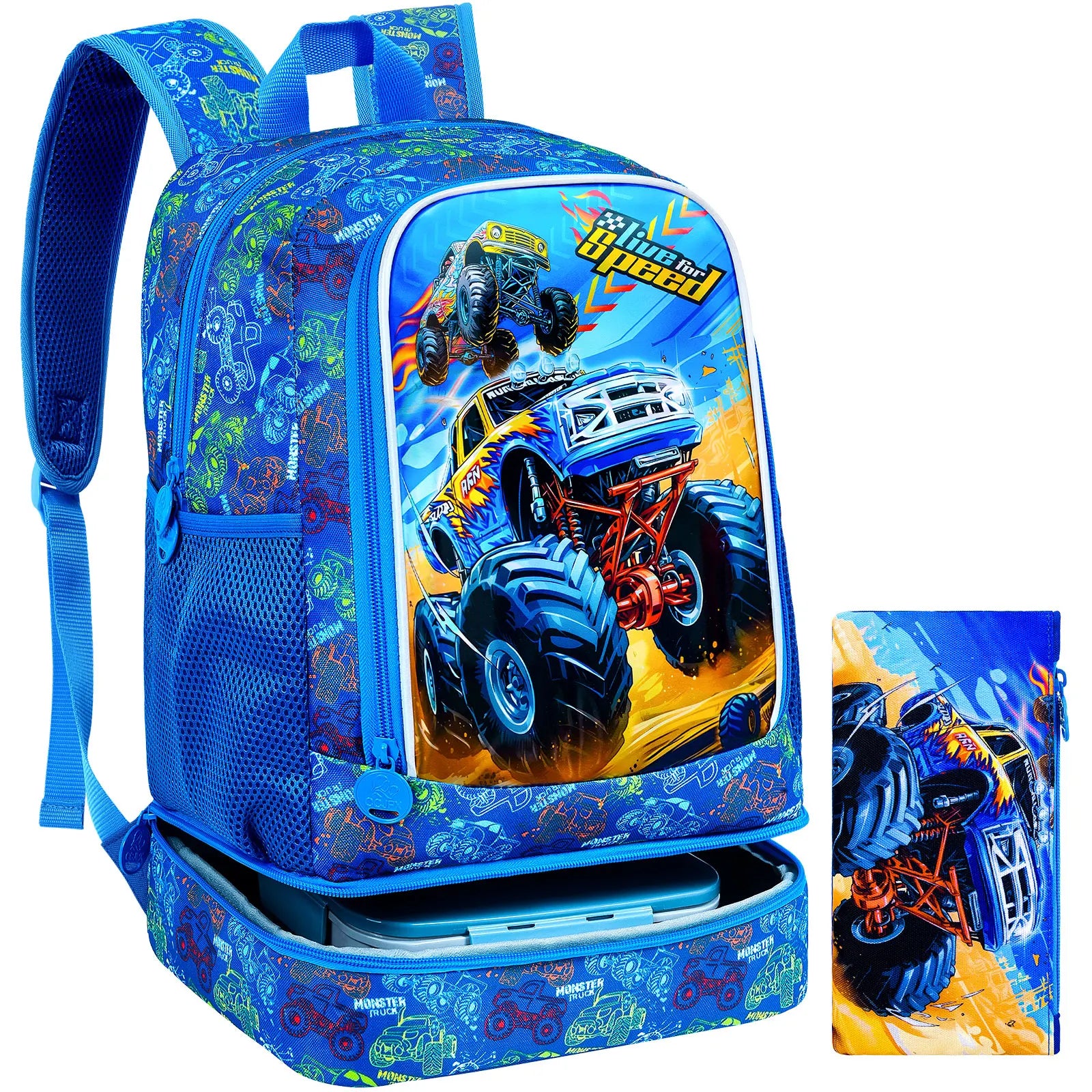 Boys' School Backpack Set – Built-In Lunch Bag Compartment Divina Constitutio