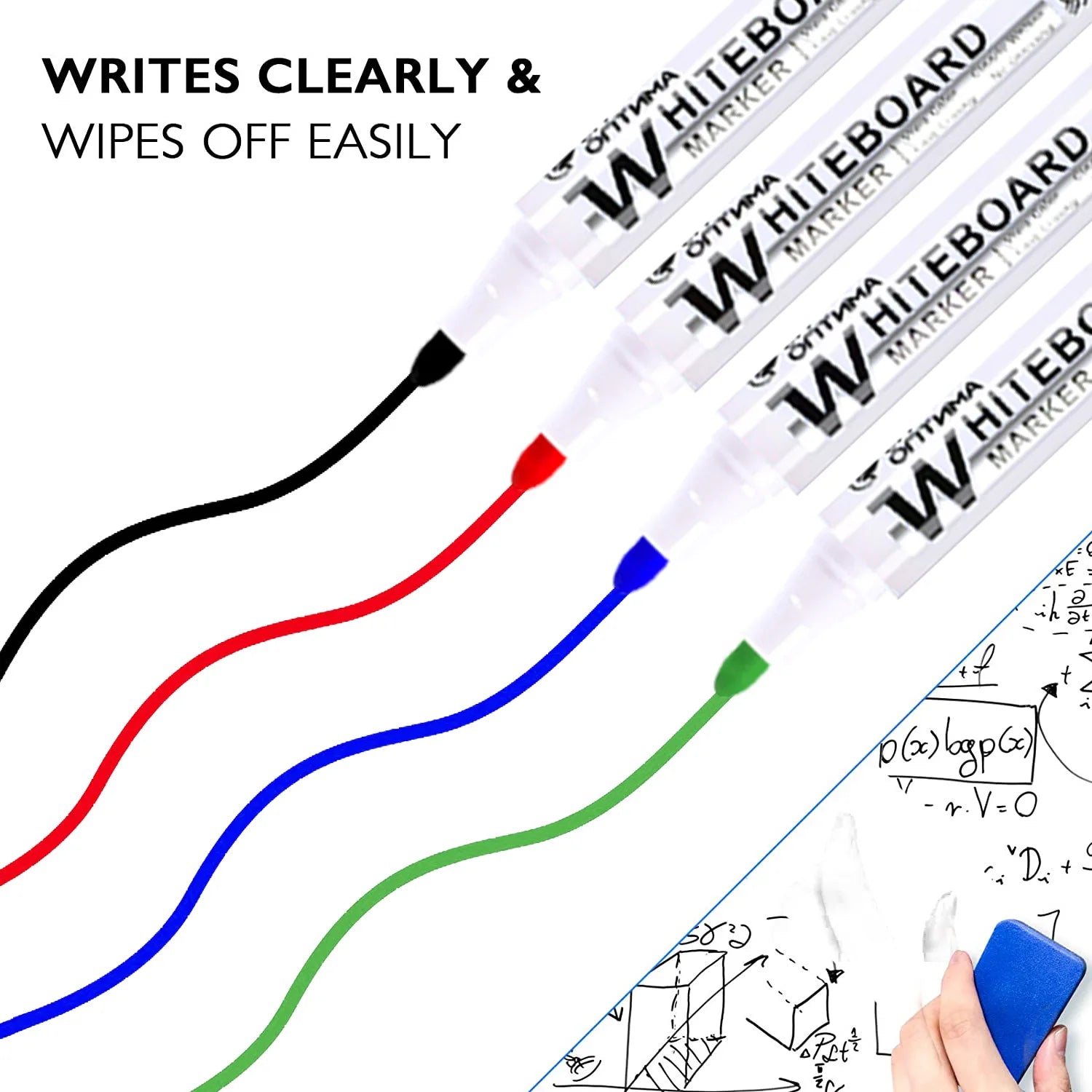4-Color Dry Erase Markers – Non-Toxic Whiteboard Pens for Office, School & Home Kairos & Co.