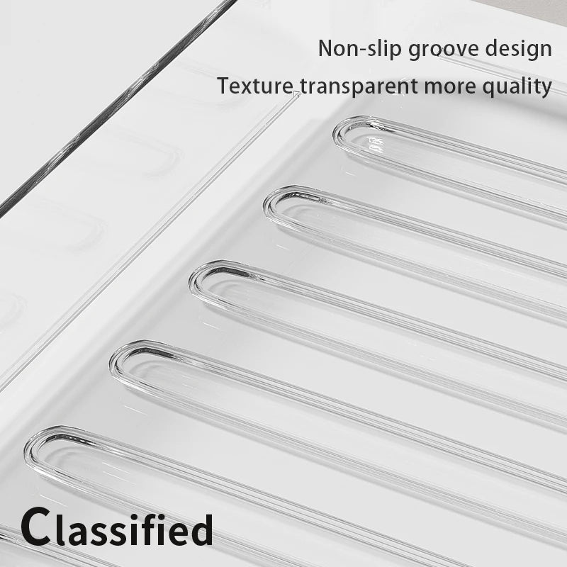 Clear Acrylic Desk Organizer (4-Pack) – Stackable Paper Trays Divina Constitutio