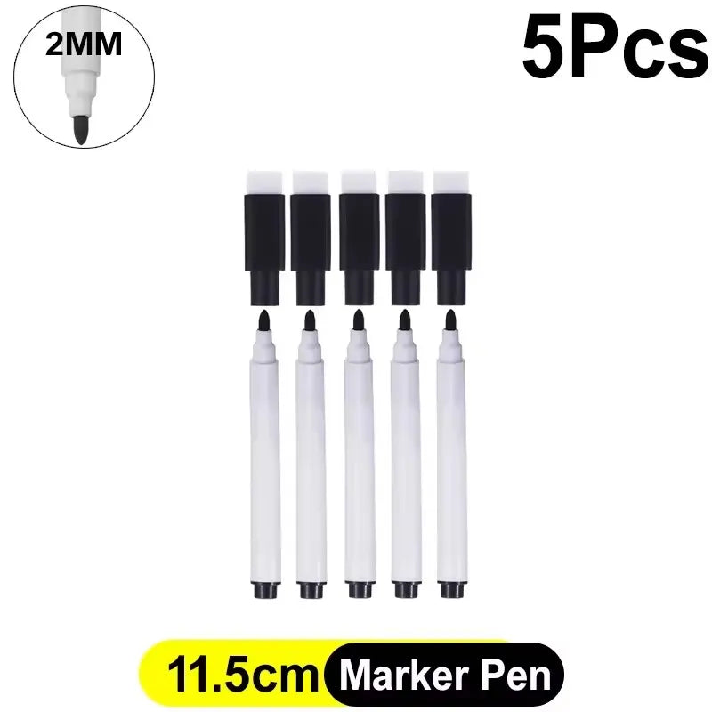 Magnetic Black Dry Erase Markers with Eraser Cap White Board Dry erase Markers Classroom Dry Wipe Pens for Home Office School Kairos & Co.