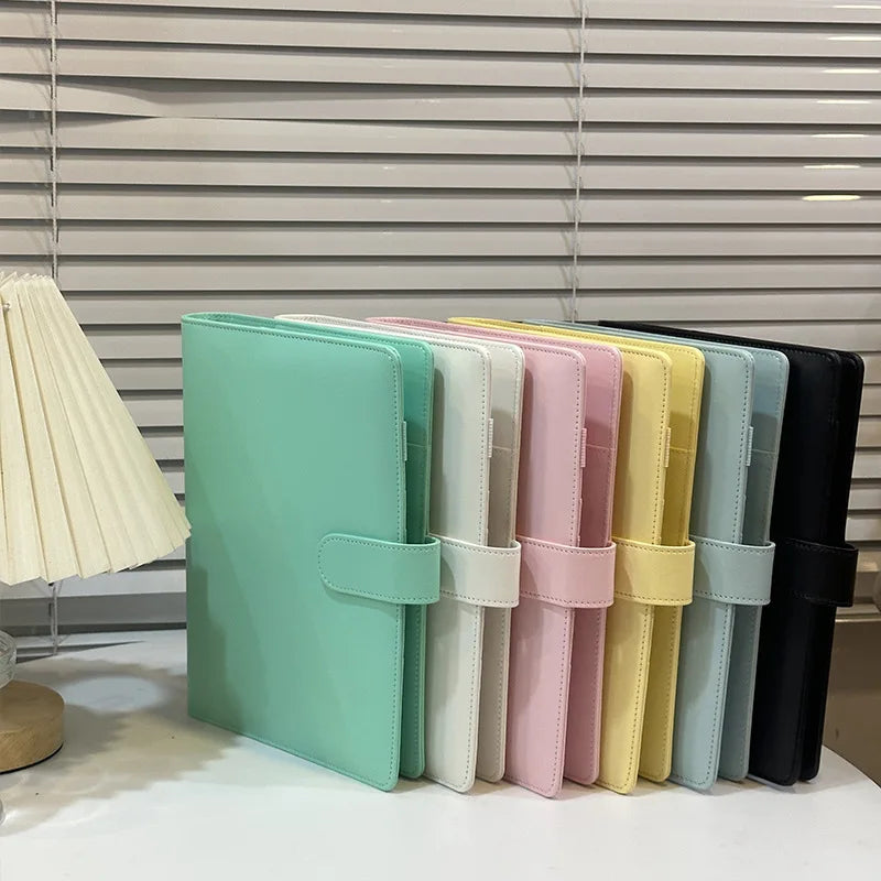 Macaron Series PU Leather Notebook Cover – A5/A6 Clip-On Binder Divina Constitutio