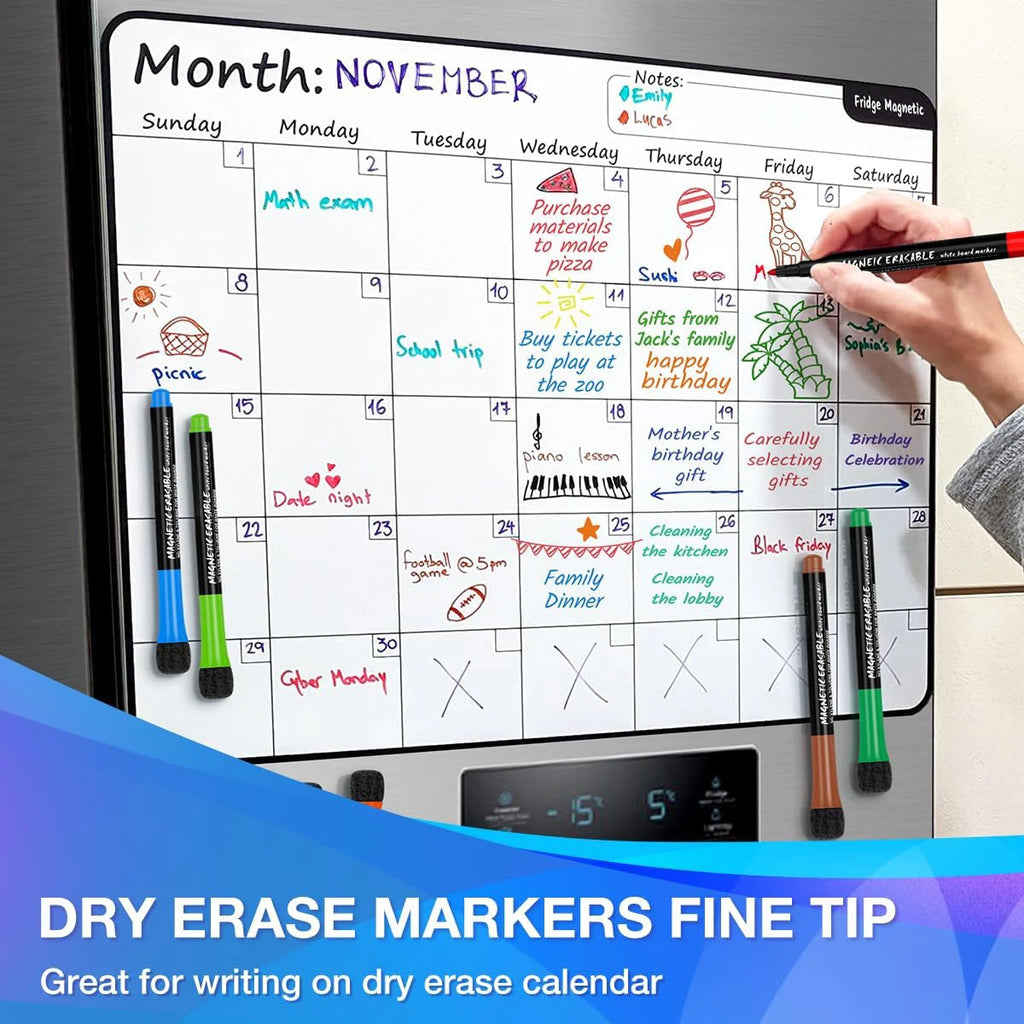 12-Color Dry Erase Marker Set – Magnetic Whiteboard Pens with Eraser Cap Kairos & Co.