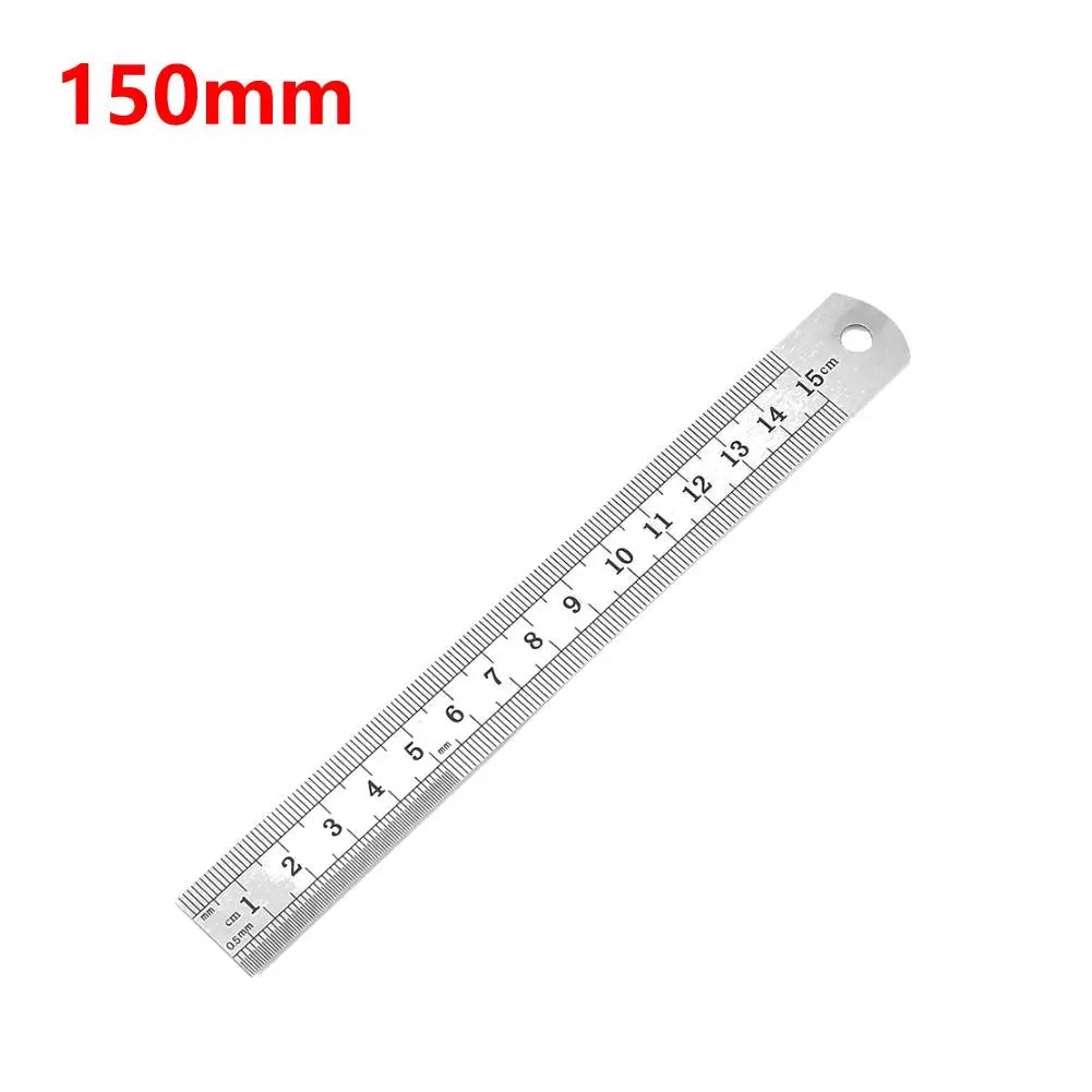 Stainless Steel Ruler – Double-Sided Metal Straight Ruler (150mm-500mm) Divina Constitutio