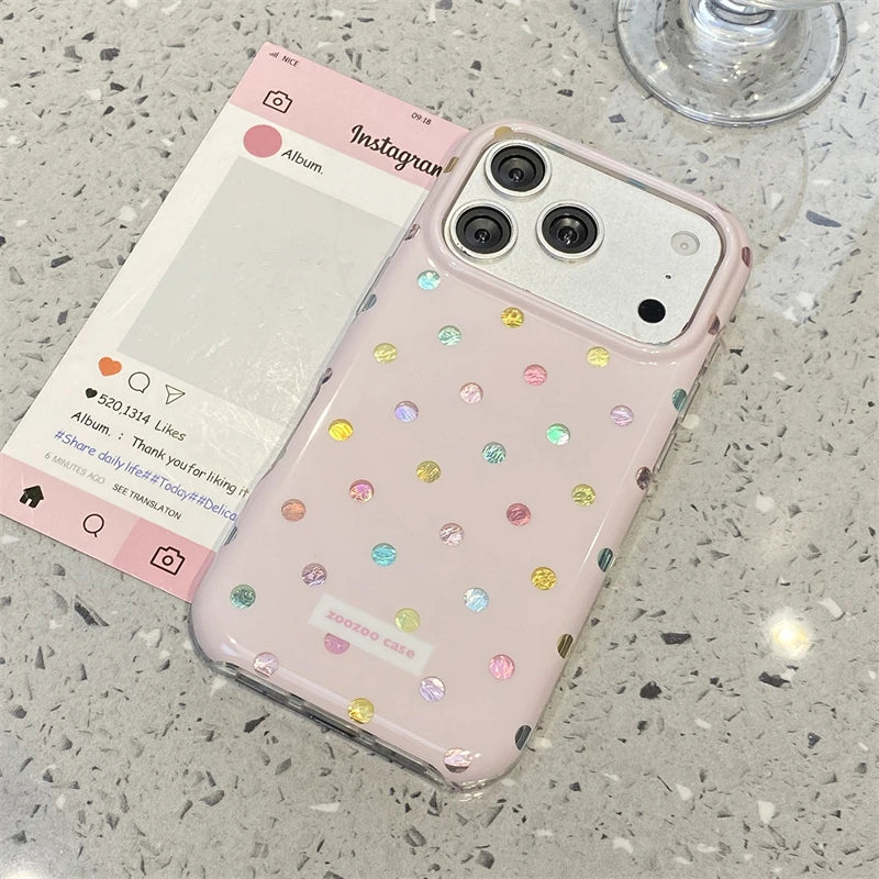 Colorful Korean-Style Point Phone Case for iPhone Kairos & Co.