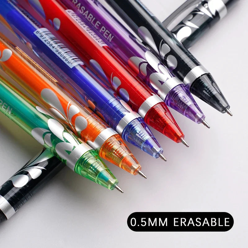 Erasable Gel Pen Set – 6-Color Kawaii Stationery, 0.5mm Divina Constitutio