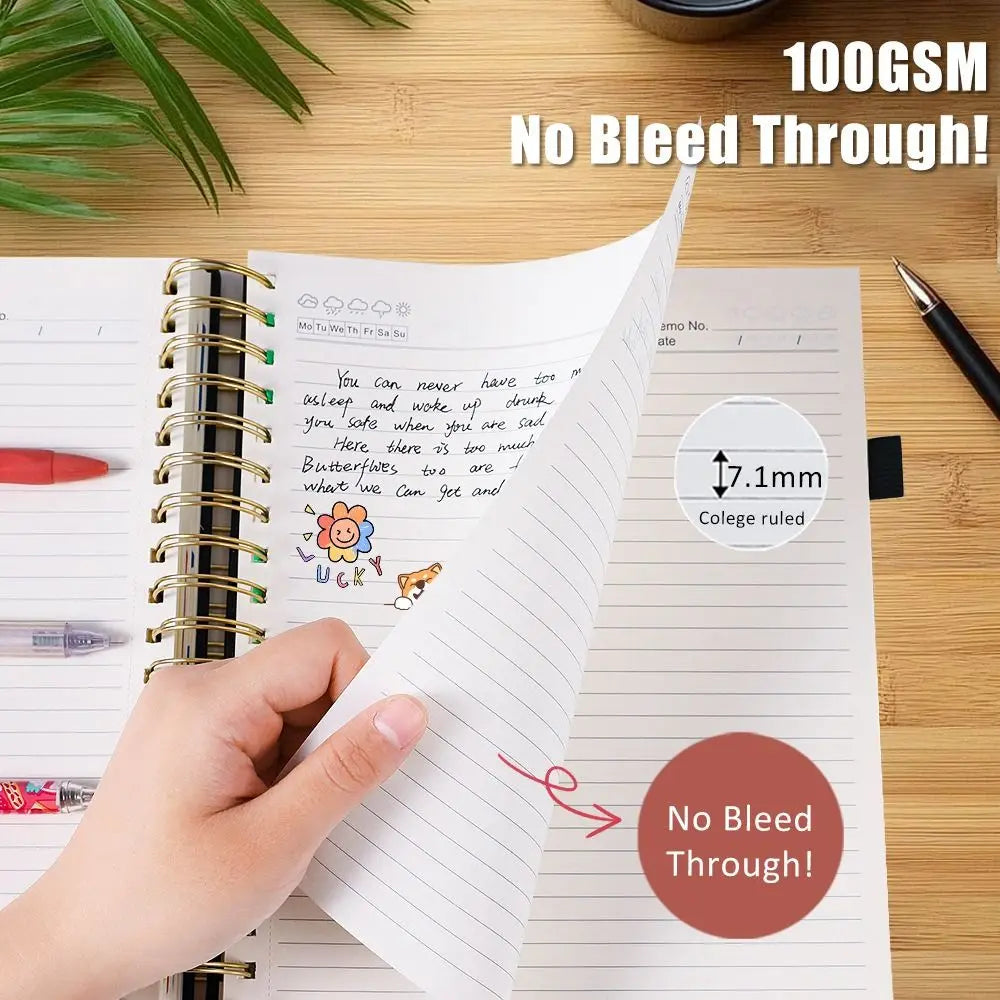 300-Page PU Leather Journal – Smooth Writing, No Ink Bleed Divina Constitutio