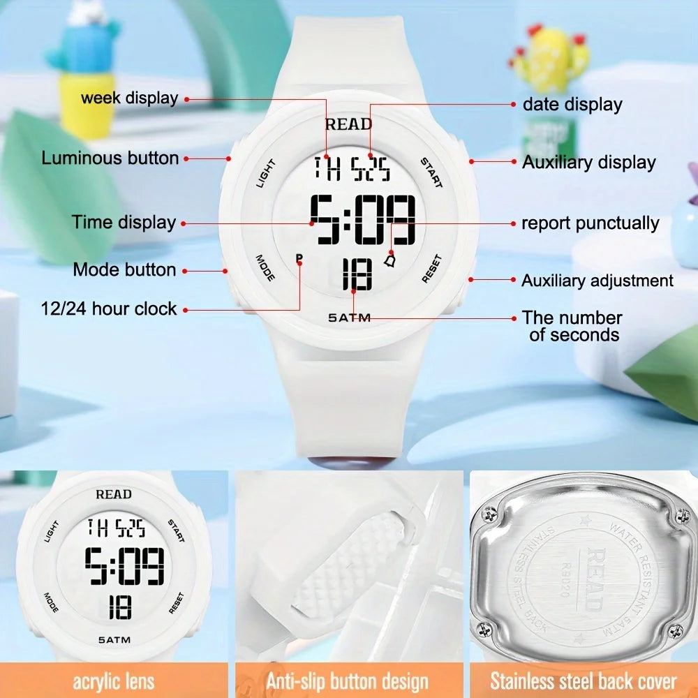 Fashion LED Digital Watch for Women – Waterproof Divina Constitutio