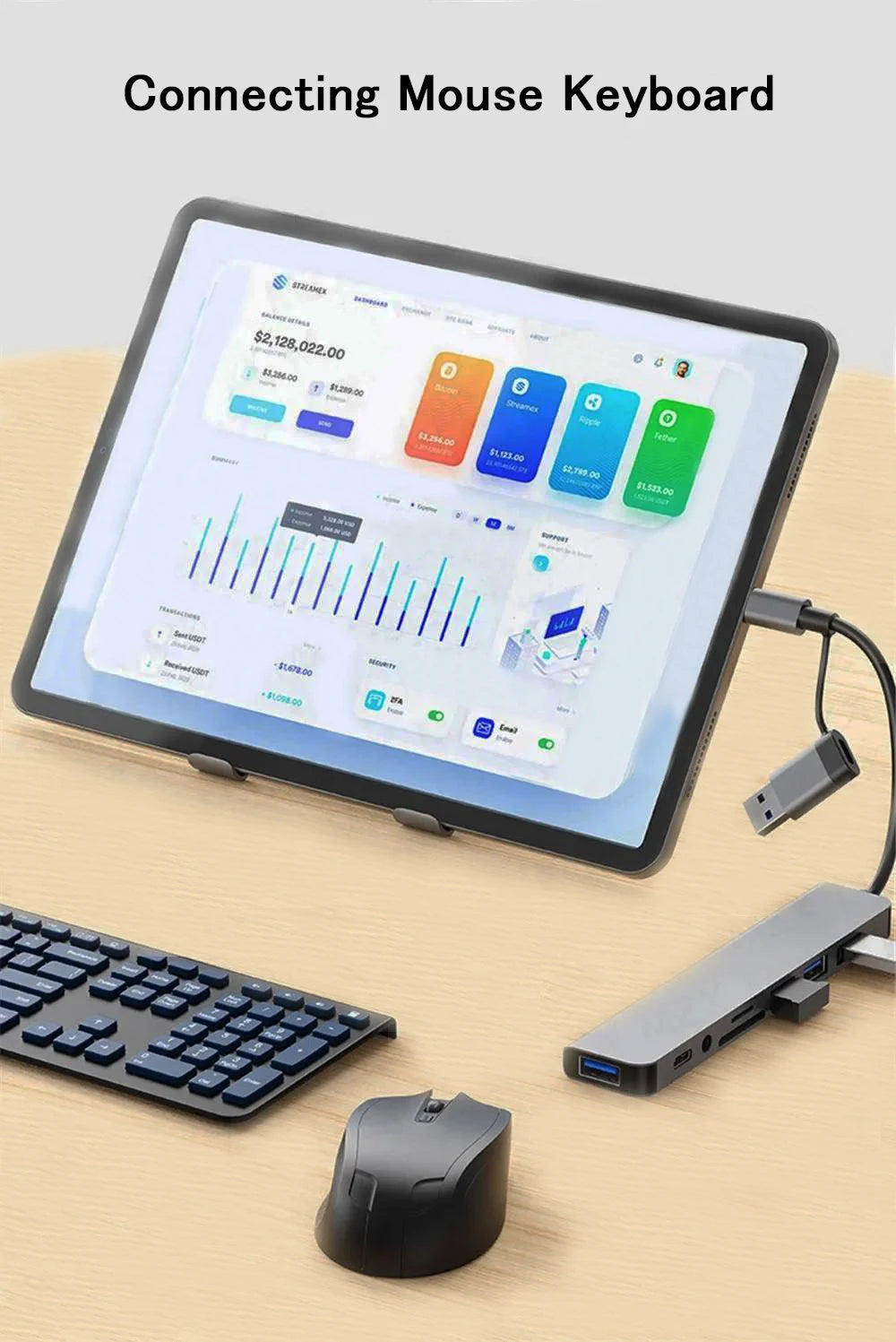 8-in-1 USB-C Hub – USB 3.0, USB 2.0, SD/TF Card Reader & 3.5mm Audio Kairos & Co.