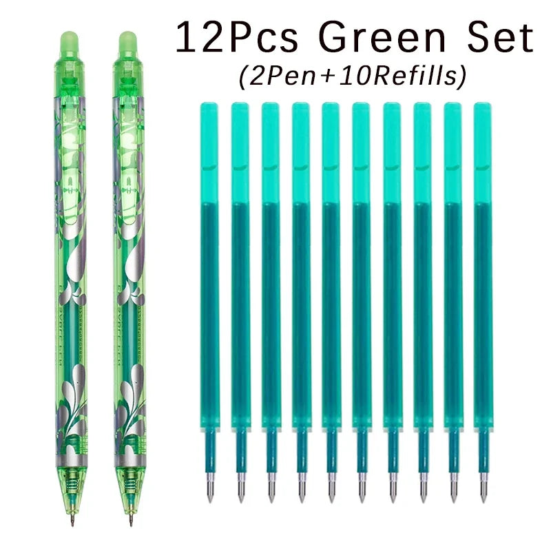 Erasable Gel Pen Set – 6-Color Kawaii Stationery, 0.5mm Divina Constitutio