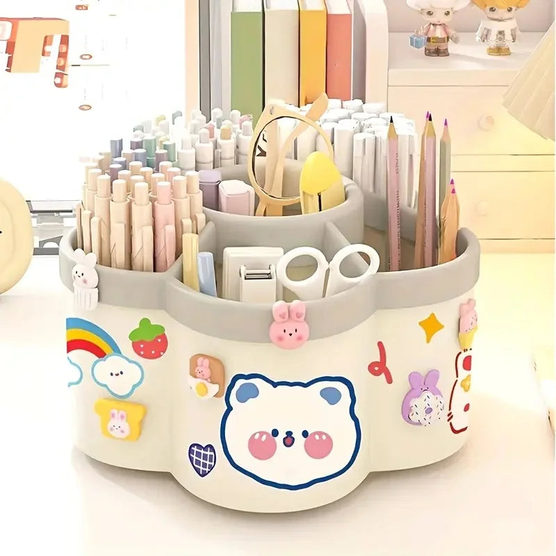 Large Capacity 360° Rotating Pen Holder & Desktop Organizer Kairos & Co.