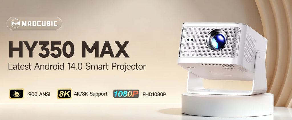 Magcubic HY450MAX 1100ANSI Android 14 Portable Outdoor Projector 1080P Auto Focus 8K Support WIFI6 Beam Mini Projector Kairos & Co.