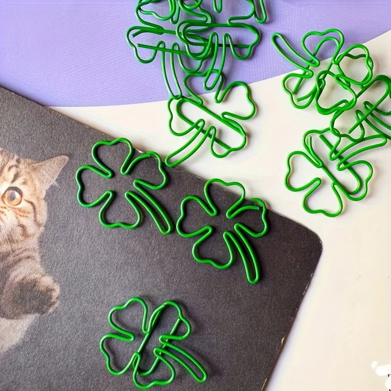 Four-Leaf Clover Paper Clips – Lucky Decorative Document Clips Kairos & Co.