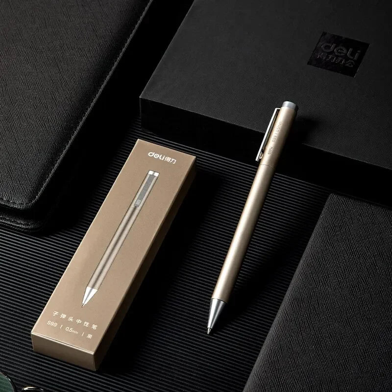 Deli Signature Gel Pen – Metal Body, Smooth Ink, 9.5mm Divina Constitutio
