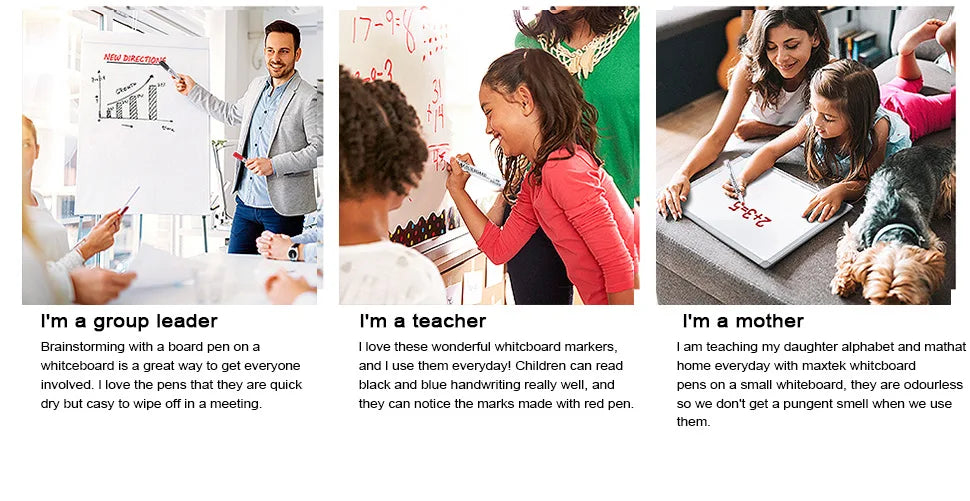 4-Color Dry Erase Markers – Non-Toxic Whiteboard Pens for Office, School & Home Kairos & Co.