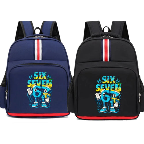 (6 7) Cartoon Print Kids Backpack – Waterproof School Bag for Boys & Girls Divina Constitutio