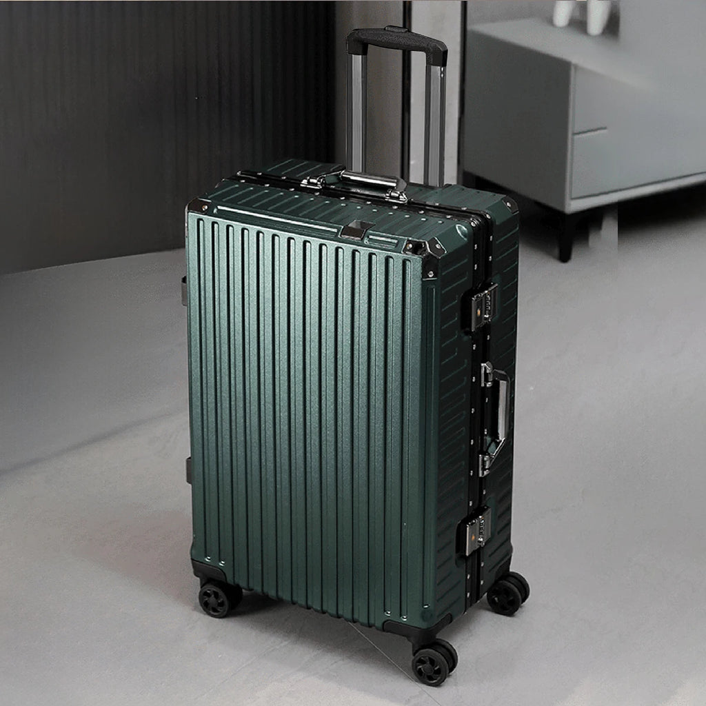 Trolley Luggage 20 24 26 28" Aluminum Frame Rolling Luggage Case USB Travel Suitcase on Wheels Combination Lock Carry on Luggage Kairos & Co.