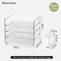 Clear Acrylic Desk Organizer (4-Pack) – Stackable Paper Trays Divina Constitutio