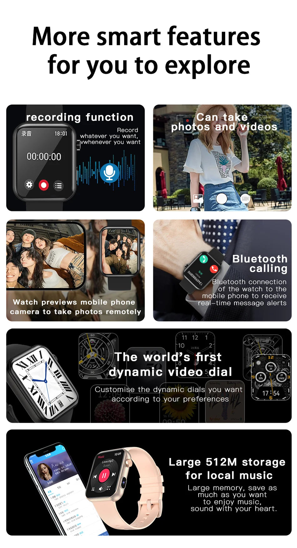 Smart Watch with Camera & Fitness Tracking – Bluetooth Calling Divina Constitutio