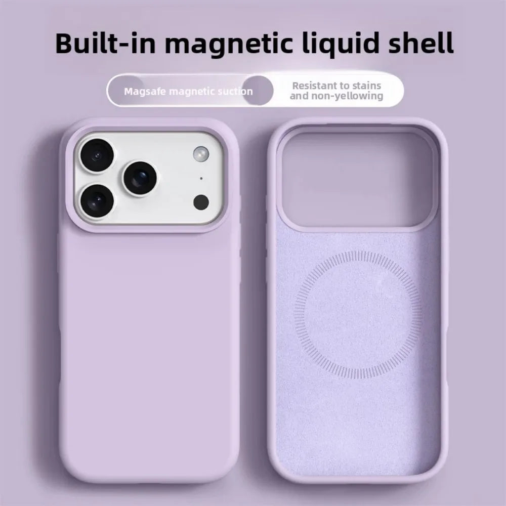 Magnetic Liquid Silicone Case for iPhone 17 & iPhone 16 Pro Max – Soft Bumper Protective Cover Kairos & Co.