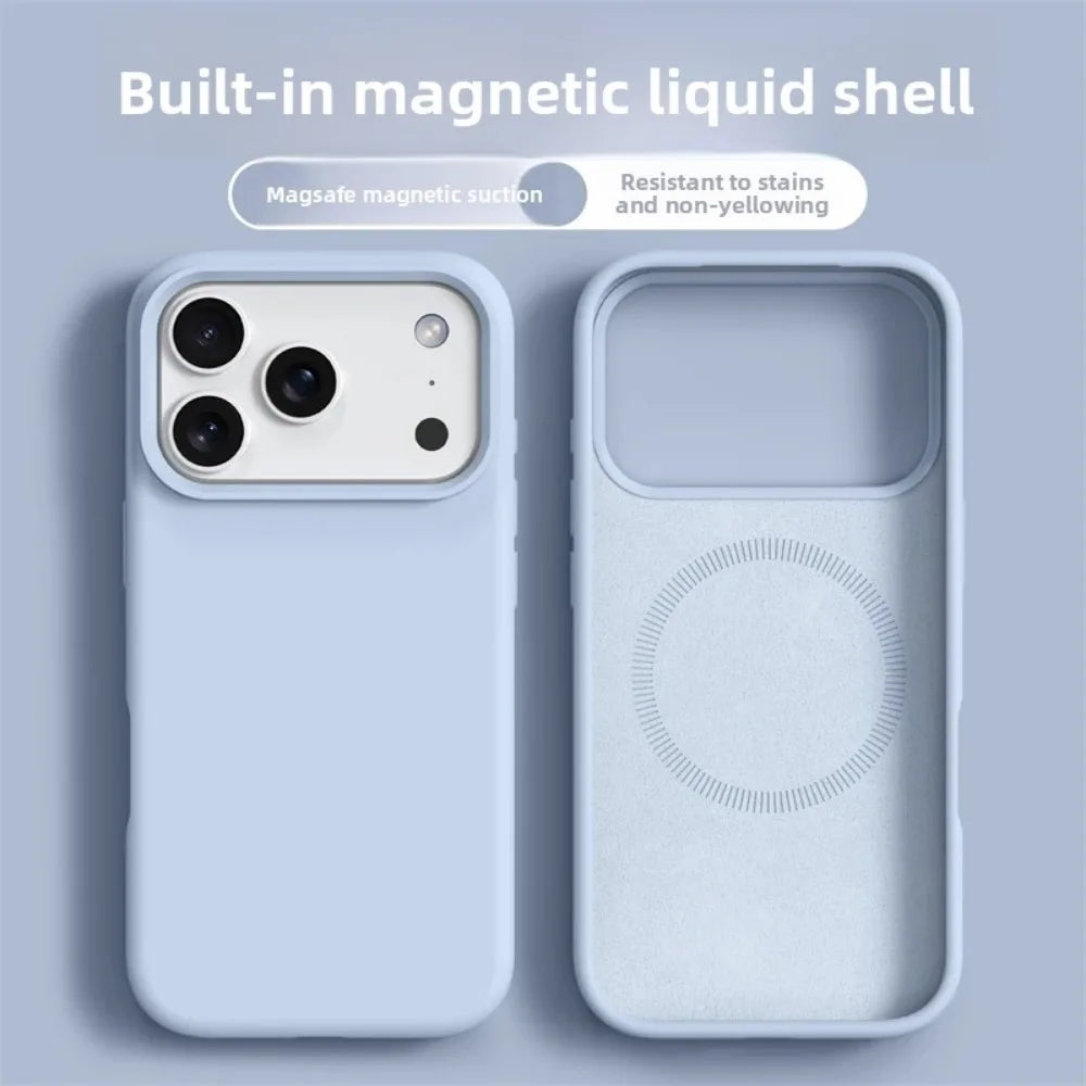 Magnetic Liquid Silicone Case for iPhone 17 & iPhone 16 Pro Max – Soft Bumper Protective Cover Kairos & Co.