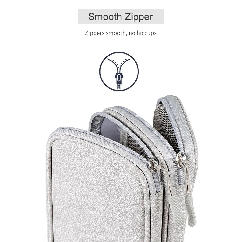 Data Cable Storage Bag Waterproof Portable Carry Case  Storage Bag Travel Organizer Bag for Cable Cord USB Charger Kairos & Co.