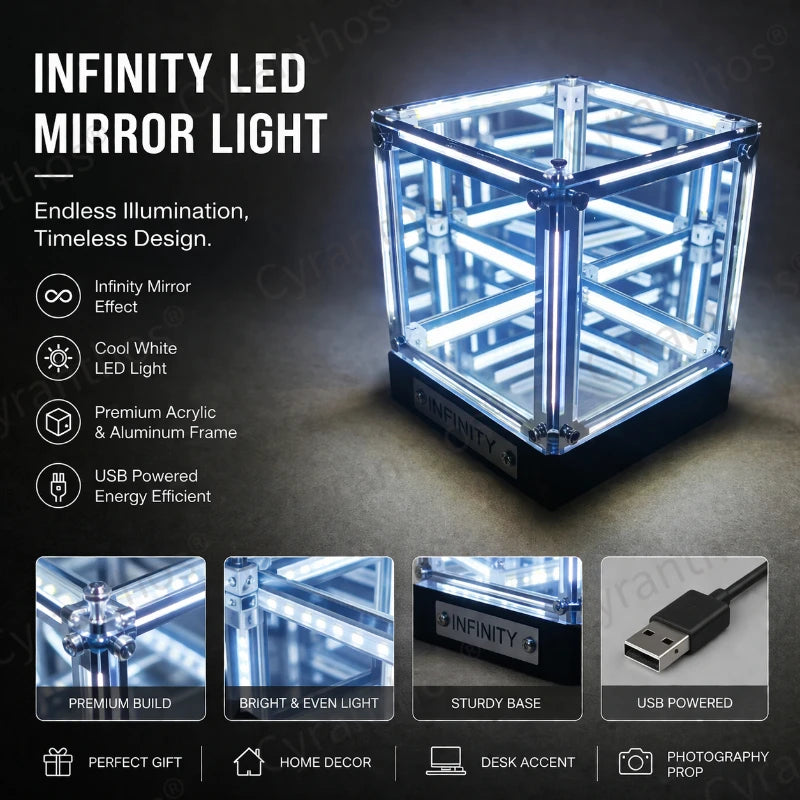 InfinityGlow™ Cube ✨🔮 — Mesmerizing 4D Light Illusion Shop1105312473 Store