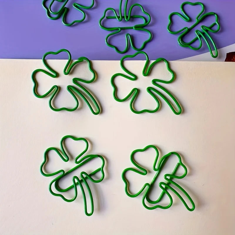 Four-Leaf Clover Paper Clips – Lucky Decorative Document Clips Kairos & Co.