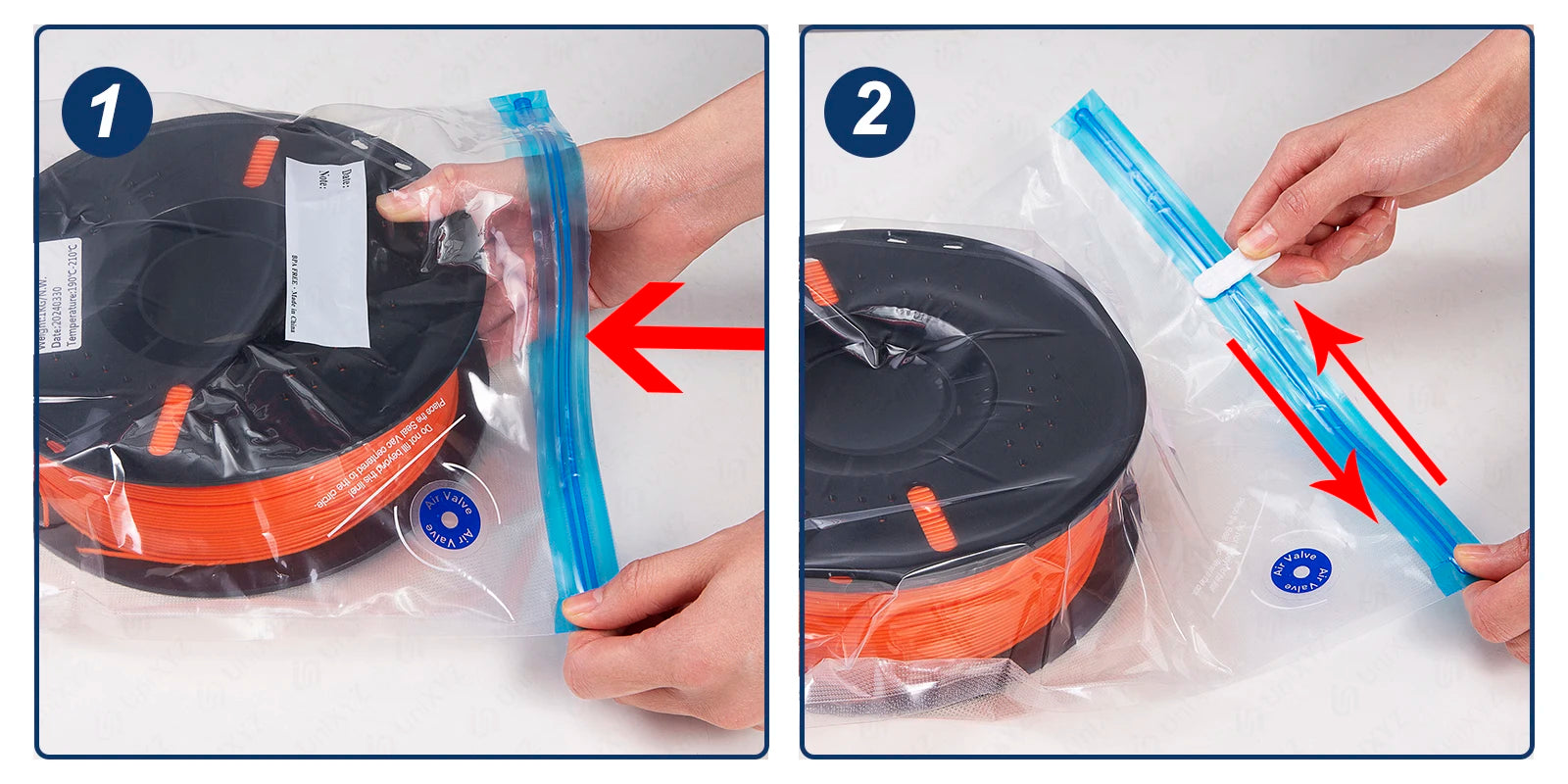 3D Filament Vacuum Storage Bags — Humidity-Resistant Sealing Bags for PLA, ABS & PETG Kairos & Co.