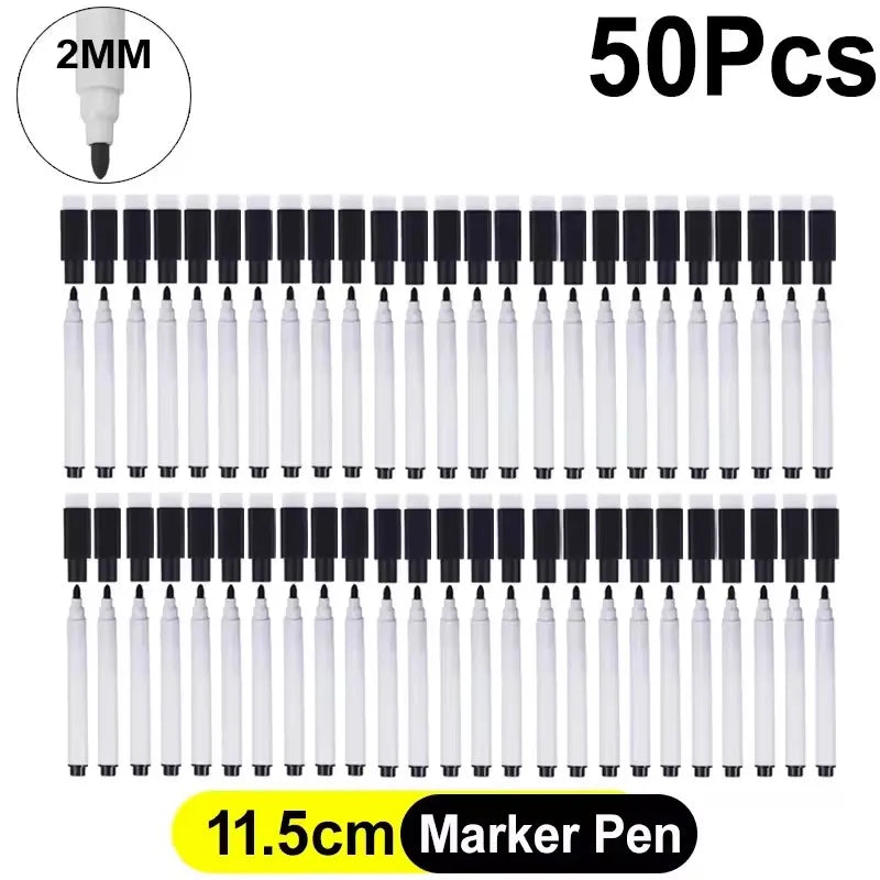 Magnetic Black Dry Erase Markers with Eraser Cap White Board Dry erase Markers Classroom Dry Wipe Pens for Home Office School Kairos & Co.