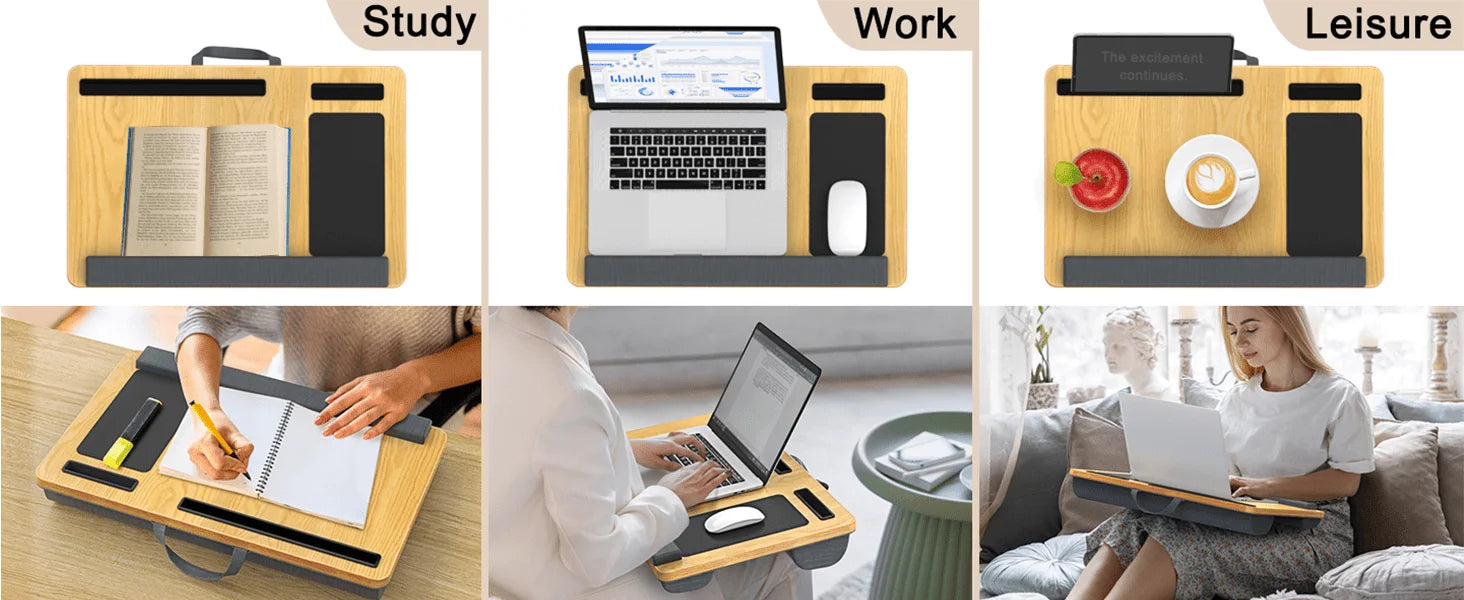 Multi-Function Laptop Table – Tablet/Phone Holder, Portable Handle, Home & Car Use Divina Constitutio