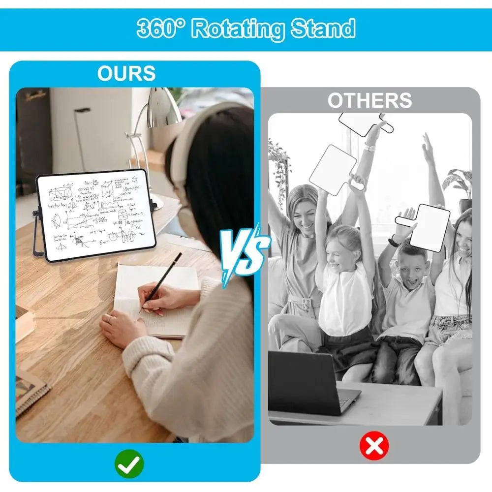 Double-Sided Desktop Whiteboard with Stand – Portable Magnetic Dry Erase Board Kairos & Co.