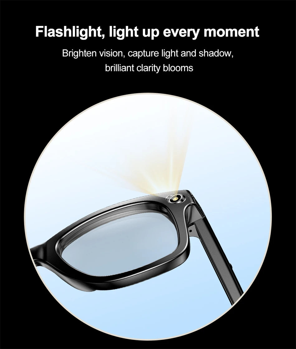 LIGE AI Smart Glasses – Camera Sunglasses with Bluetooth Calling Divina Constitutio