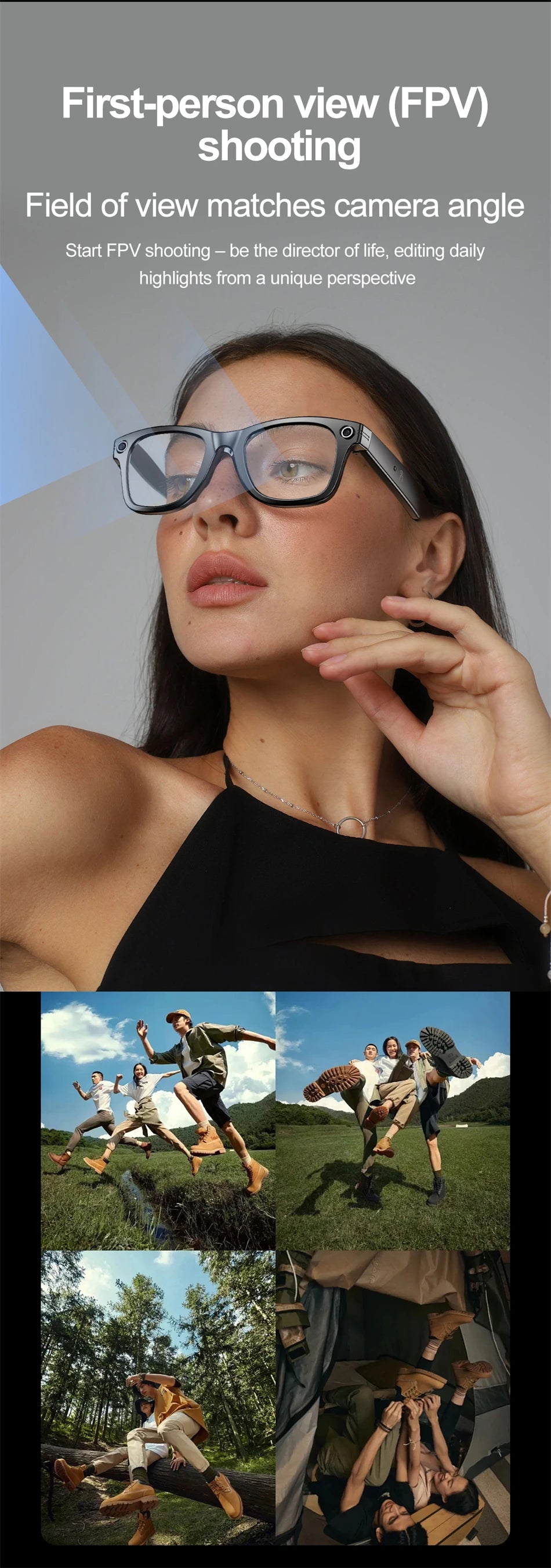 LIGE AI Smart Glasses – Camera Sunglasses with Bluetooth Calling Divina Constitutio