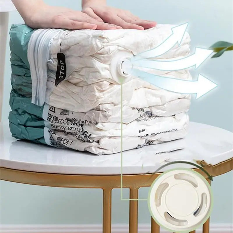 No Need Pump Vacuum Bags Large Plastic Storage Bags for Storing Clothes Blankets Compression Empty Bag Covers Travel Accessories Kairos & Co.