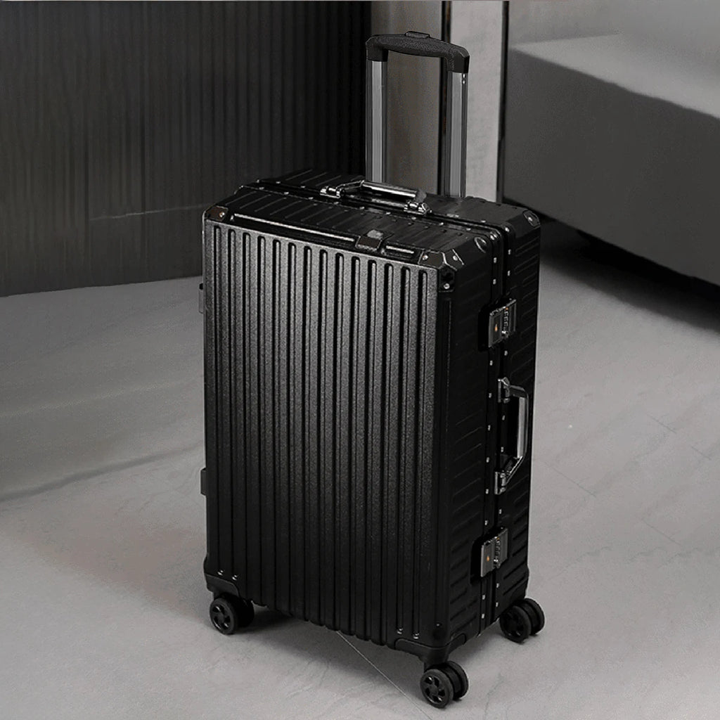 Trolley Luggage 20 24 26 28" Aluminum Frame Rolling Luggage Case USB Travel Suitcase on Wheels Combination Lock Carry on Luggage Kairos & Co.