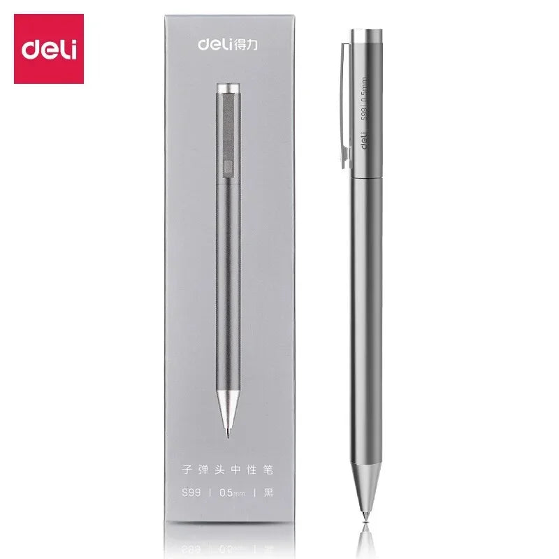 Deli Signature Gel Pen – Metal Body, Smooth Ink, 9.5mm Divina Constitutio