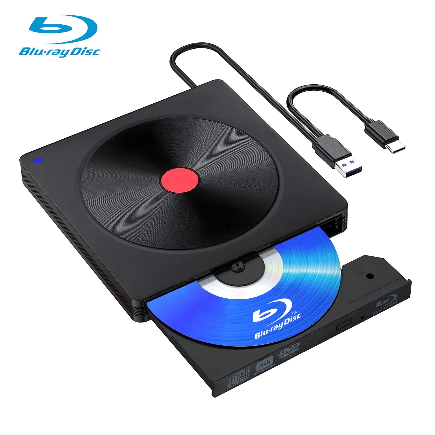 Portable External Blu-ray Drive – USB 3.0 & USB-C CD/DVD/BD Reader & Burner Kairos & Co.